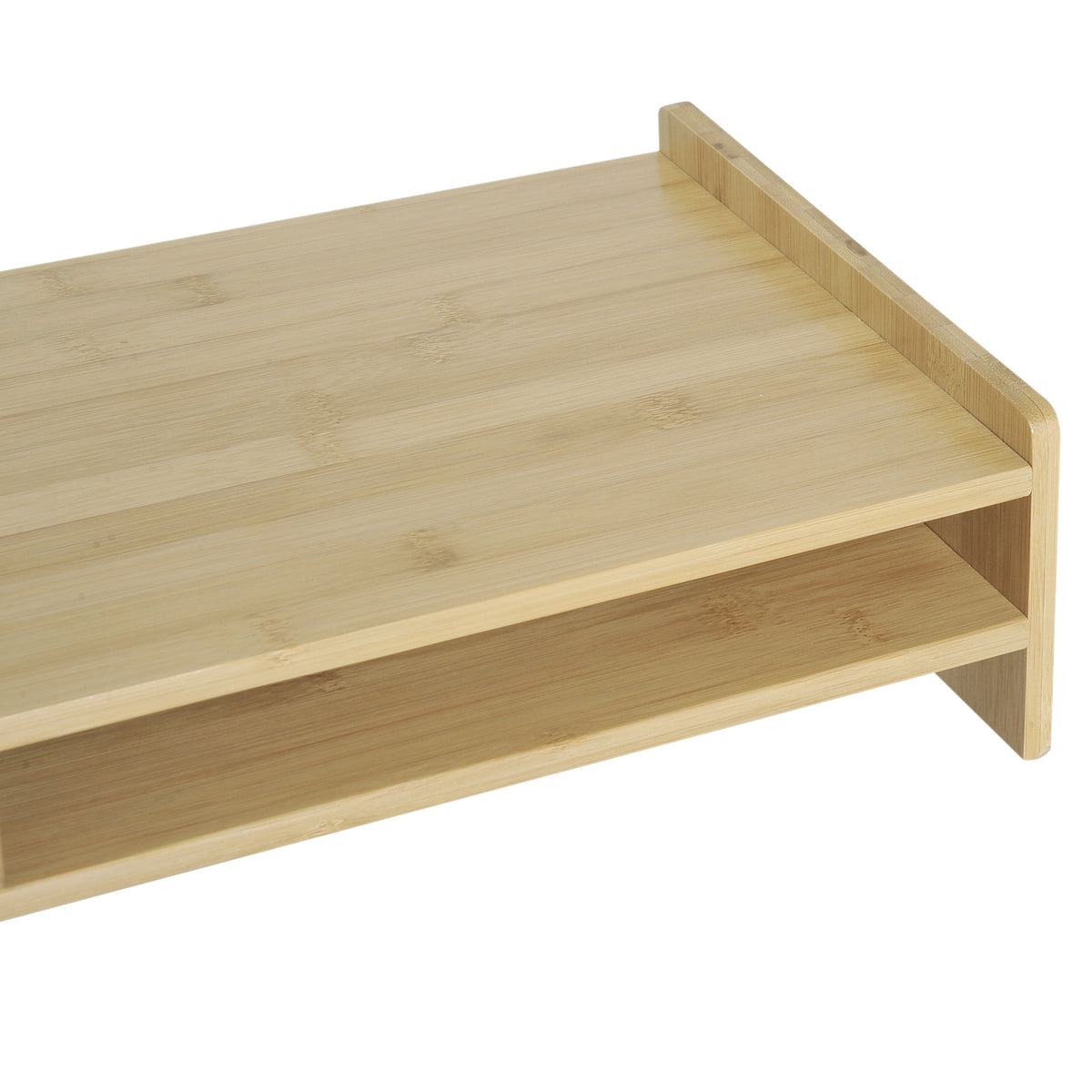 Monitorständer, Laptop-TV-Sockel, Desktop-Organizer mit Schublade aus Bambus