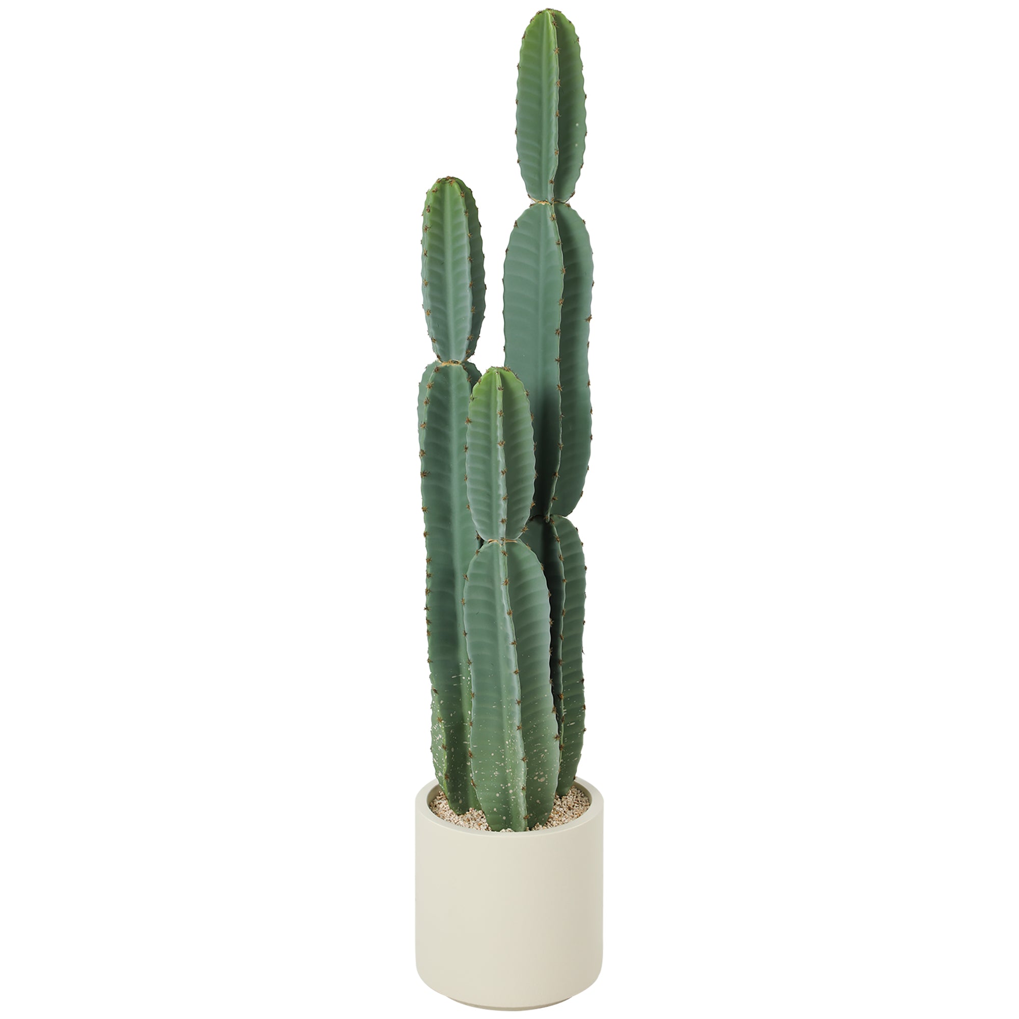 Cactus Artificiel 111 cm, Grand Réalisme, Plante Artificielle en Pot, sans Entretien, pour Maison et Bureau, Vert