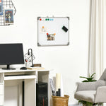 Magnetische Whiteboard mit Aluminiumrahmen 60 x 45 cm inklusive Marker, Schwamm und Magneten