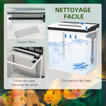 Aquarium en verre avec filtre couvercle et lumière LED pour poissons capacité 28L 38 x 26 x 39,5 cm blanc