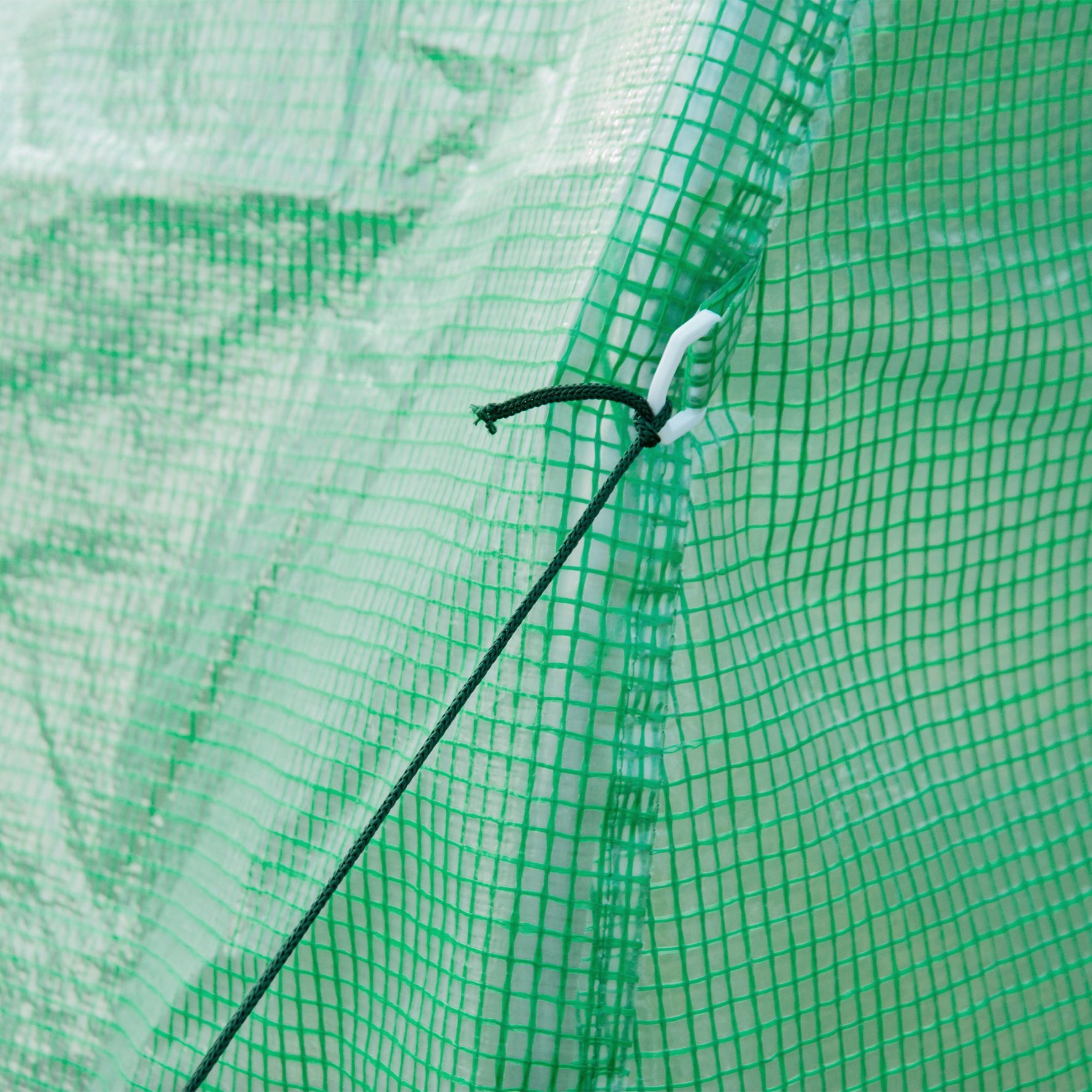 Serre de Jardin Tunnel Surface Sol 6 m² 3L x 2l x 2H m acier Porte zippée 6 fenêtres enroulables Vert