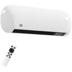 Chauffage mural en céramique 1000/2000W, radiateur électrique, ventilateur, thermostat, minuterie, 50x19x14cm, blanc