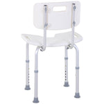 taburete de ducha silla de ducha ergonómica altura ajustable patas antideslizantes carga máx. 136 kg aluminio HDPE