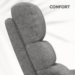 Fauteuil releveur électrique avec repose-pied dossier inclinable télécommande et pochette gris-6