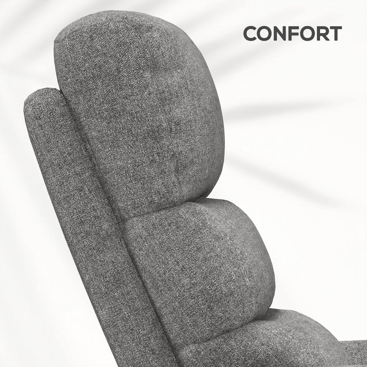 Fauteuil releveur électrique avec repose-pied dossier inclinable télécommande et pochette gris-6