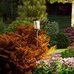 Lampadaire solaire extérieur lampadaire de jardin LED avec interrupteur marche/arrêt 17 x 17 x 127 cm noir
