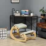 Siège assis genoux, siège ergonomique en bois avec fonction à bascule, chaise à genoux réglable pour bureau à domicile