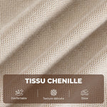 Fauteuil Releveur Électrique Massage et Chaleur Fauteuil Relax Électrique Chenille Ports USB Dossier Inclinable Crème