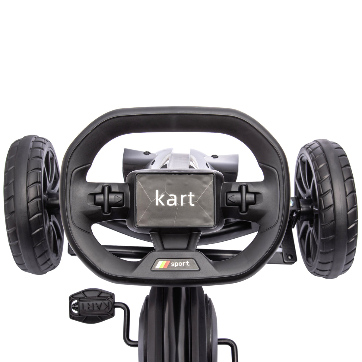 Kart à pédales pour enfants avec siège ajustable 4 positions et roues en EVA 100 x 58 x 58,5 cm noir