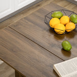 Centraal kookeiland bartafel met inklapbaar zijblad en 3 planken 120 x 76 x 91,4 cm bruin