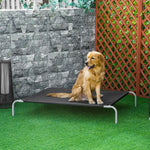 Lit pour chien chat XXL grand confort sur pieds lit de camp 130L x 90l x 20H cm textilène micro-perforé noir