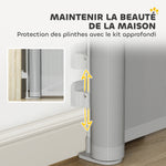 Barrière rétractable pour chien largeur 149 cm verrouillage automatique - gris
