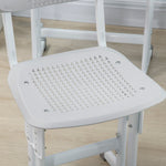 Bureau et chaise pour enfant lot de 2 avec support de lecture casier crochet et porte stylo 60 x 45x 90-102 cm gris