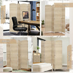 Biombo interior de madera de 4 paneles, separador de ambientes plegable para salón y dormitorio, 180 x 180 cm, roble