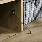 Meuble TV banc TV jusqu'à 65 pouces avec étagère amovible style contemporain porte basculante pour salon chambre
