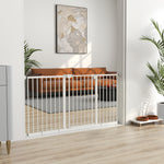 Barrière de sécurité animaux porte fermeture automatique système de double verrouillage sans perçage 3 extensions blanc