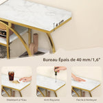 Industrieller Konsolentisch für den Flur, Flurmöbel mit 6 Ablagen, 4 cm Tischplatte, 100 x 30 x 81,5 cm, Weiß