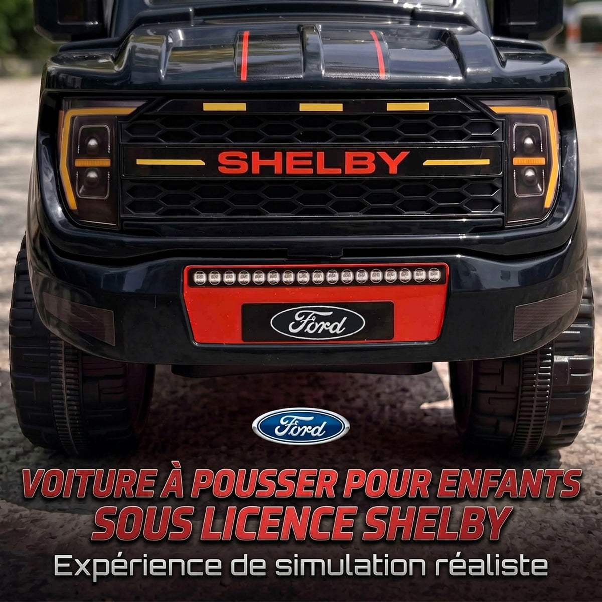 Voiture Porteur pour Enfants Shelby, Dossier, Anti-Basculement, Sons, Compartiment, 18-72 Mois, 80x25,5x33cm, Noir