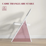 Lot de 2 chaises pliantes chaises de salle à manger portables cadre en acier dim. 45l x 46P x 78H cm blanc