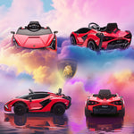Voiture électrique Enfants de Sport Véhicule électrique Lamborghini Sian 12 V - V. Max. 5 Km/h avec Télécommande 2,4G Effets sonores + Lumineux Rouge