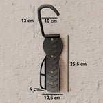 Lot de 4 support de vélo mural crochet de mur pour cintre de vélo pour intérieur et extérieur 25,5 x 10,5 x 4 cm noir