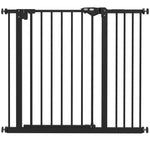 Barrière de sécurité animaux porte fermeture automatique système de double verrouillage sans perçage 1 extension noir