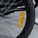 Rimorchio per bici per cani con finestre in rete, catarifrangenti e bandierina di sicurezza 140 x 71 x 83 cm nero
