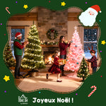 Sapin de Noël artificiel 60 cm, mini arbre de Noël de table floqué avec 35 LED, pommes de pin, fonctionne à piles, vert
