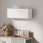 Armoire murale de salle de bain, meuble de rangement suspendu avec porte à charnières, 80 x 25 x 30 cm, blanc