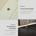 Jardinière sur Pieds - Potager sur roulettes - étagère, Inserts d'irrigation, Feutre de Drainage Inclus - Bois