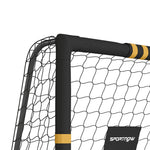 But de Football avec Mousse de Protection, 5 Piquets de Sol et Filet en PE, 180x60x120cm, Jaune