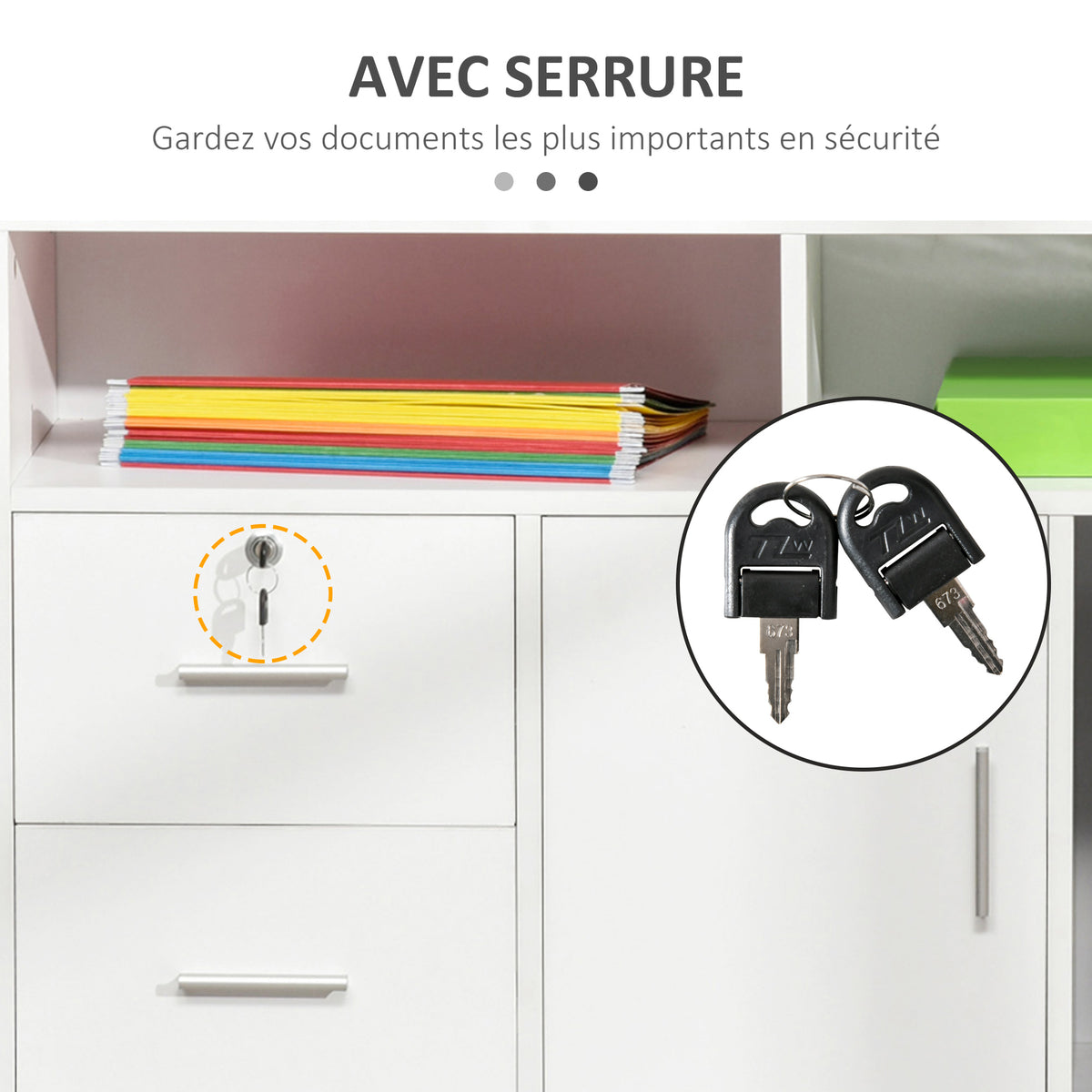 Support d'imprimante à 2 tiroirs meuble de rangement sur roulettes étagères ouvertes et placard, 100 x 35 x 65 cm, blanc