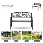 Banc de Jardin 2 Places banc extérieur jardin Style Rural Chic pour balcon terrasse patio 127 x 60 x 85 cm