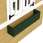 Cabane enfant extérieur maison enfant extérieure avec porte fenêtres et jardinières 114 x 126,4 x 135 cm beige