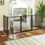 Parc pour chien, parc pour animaux, 5 panneaux, clôture portable pliable, sécurisé, noir