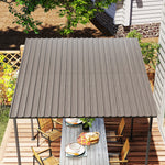 Lot de 12 panneaux en acier galvanisé résistant aux intempéries, 129 x 45 cm, effet bois gris clair