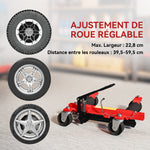 Lot de 2 chariots de manutention de voiture capacité 680kg chariot de déplacement largeur pneu 22,8cm 56x54x19,5cm, noir