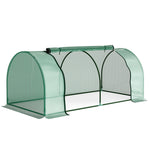 Serre de jardin mini serre serre à tomates 2 x 1 x 0,8 m porte zippée bâche PE acier vert