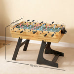 Table multijeux 13 en 1 pliable, table de jeu baby-foot, billard, pour enfants et adultes 120 x 106 x 82 cm noyer clair
