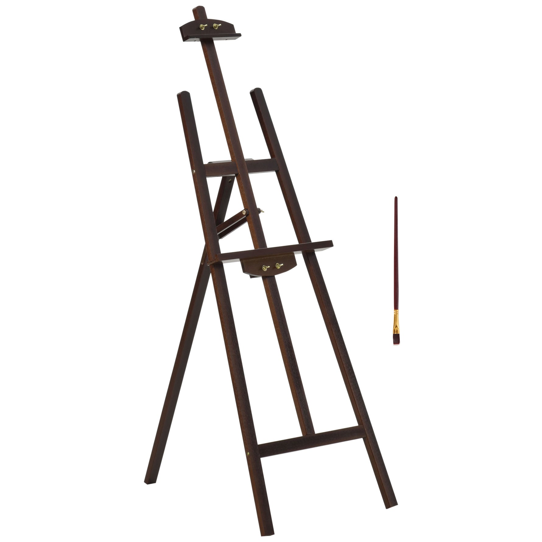 Chevalet d'artiste sur pieds dim. 51,5L x 71,5l x 134,5H cm inclinaison réglable 90° max. bois de pin