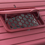 Niche pour chien extérieur et intérieur double porte en métal et multi-ventilation 59 x 75 x 66 cm rouge