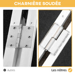 Rampe de fauteuil roulant pliable, rampe de chargement sablage 183x73,5 cm en alliage d'aluminium, antidérapante, bordures de sécurité, charge max. 270 kg, noir