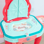 Coiffeuse Enfant Fille avec Tabouret, Miroir, Lumière, Musique, Accessoires, 3-6 Ans, 57x34x76cm, Multicolore