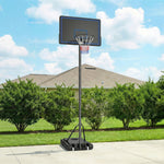 Panier de Basketball sur Pieds avec Hauteur Réglable de 1,35 à 3,05 m avec Roues, Base de Lestage et Sac de Sable, Bleu
