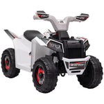 Quad électrique pour enfants véhicule à batterie 6V avec marche avant et arrière 70L x 41,5l x 48,5H cm Blanc
