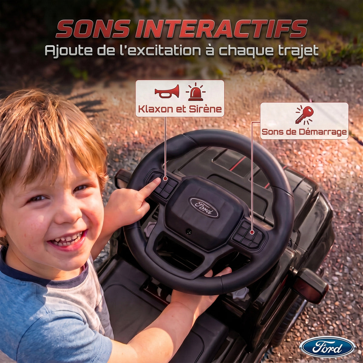 Voiture Porteur pour Enfants Shelby, Dossier, Anti-Basculement, Sons, Compartiment, 18-72 Mois, 80x25,5x33cm, Noir