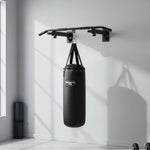Barre de traction barre de Fitness fixation murale support sac de frappe ou sangles TRX intégré charge max. 150 Kg acier noir