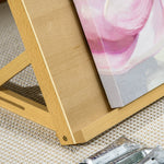 Chevalet de table en bois pour formats A2, chevalet de table réglable en bois de hêtre, 75,8x51,4x51cm, bois naturel