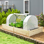 Serre de jardin mini serre serre à tomates 2 x 1 x 0,8 m porte zippée bâche PE acier blanc
