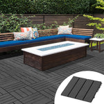 Caillebotis - Dalles terrasse - Lot de 18 - emboîtables, Installation très Simple - Petits Carreaux Composite Plastique
